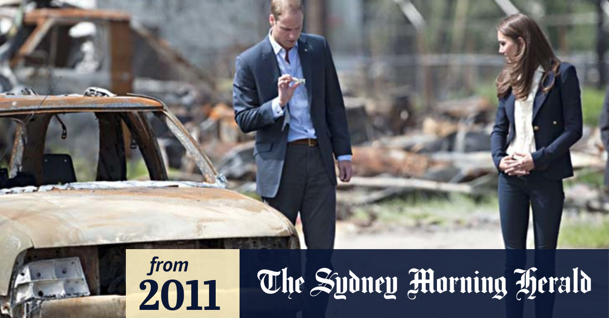 Video Will and Kate visit fire ravaged town